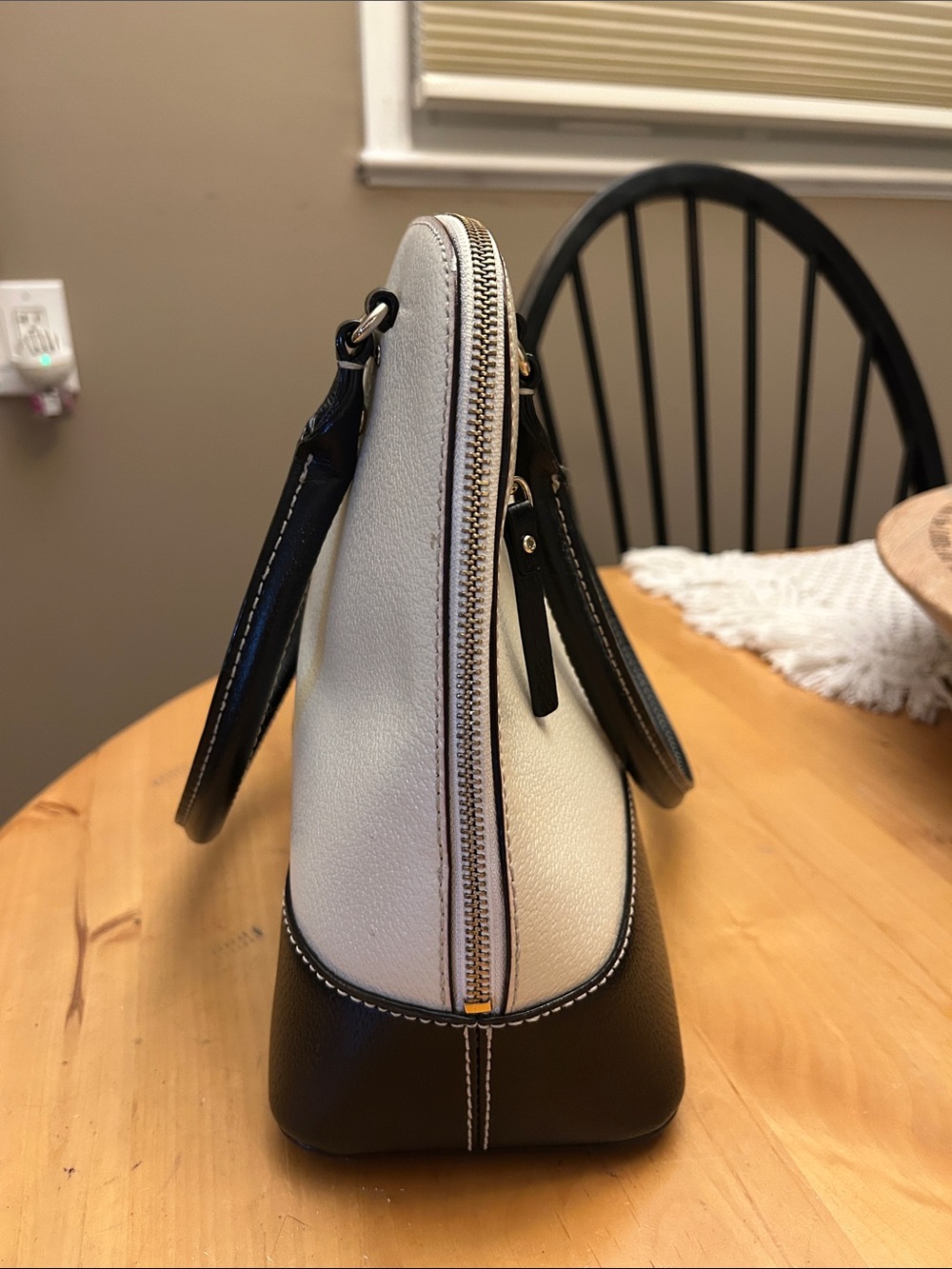 Kate Spade Cream and Black Dome Satchel - Picture 4 of 8